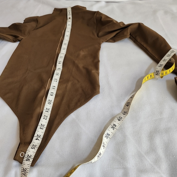 GOOD AMERICAN I NWT XXS/XS Olive Green Bodysuit with Mock Neck - Picture 9 of 9